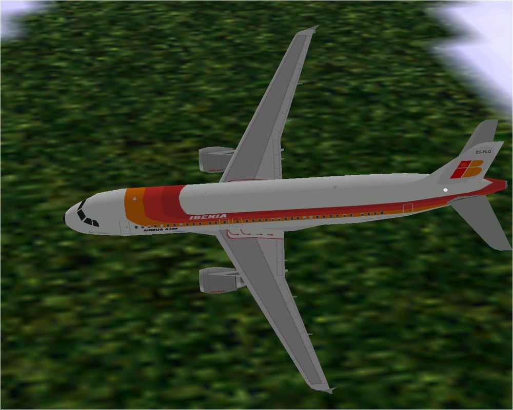 Airbus 2000: Special Edition (Windows) screenshot: The Airbus A320-211 in Microsoft Flight Simulator 98 flying in Iberian livery