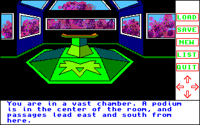Oo-Topos (Amiga) screenshot: You are in a large chamber