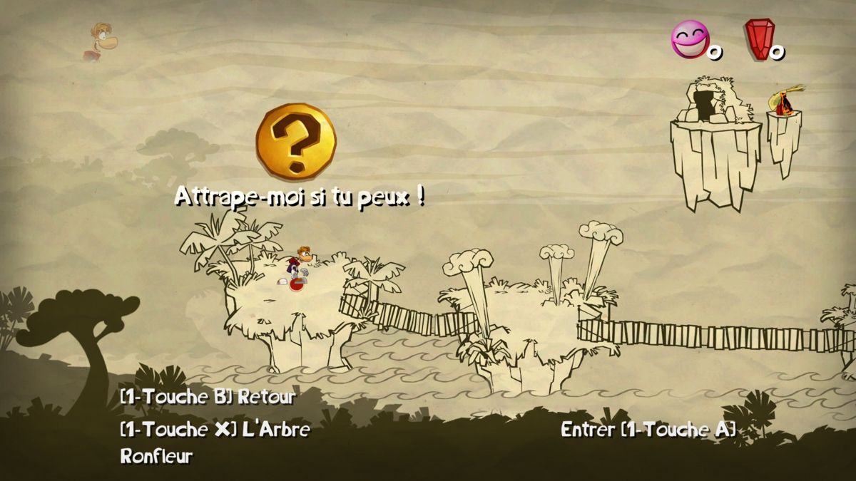 Rayman Origins (Windows) screenshot: The world map