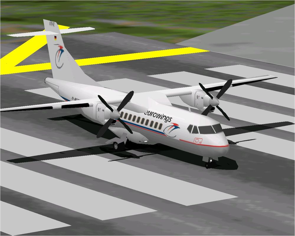 Airport 2000: Volume 1 (Windows) screenshot: The supplied ATR42 prior to take-off