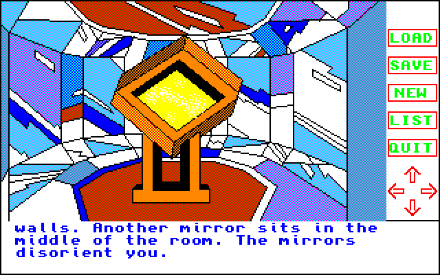 Oo-Topos (Amiga) screenshot: 4-D mirrors can be confusing...
