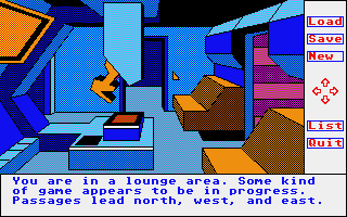 Oo-Topos (Atari ST) screenshot: Hmm, a lounge...