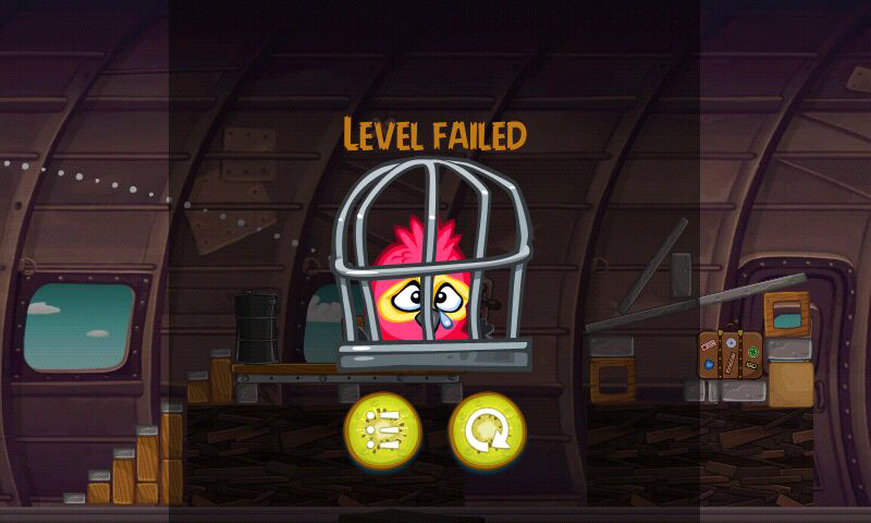 Angry Birds: Rio (Android) screenshot: Level failed