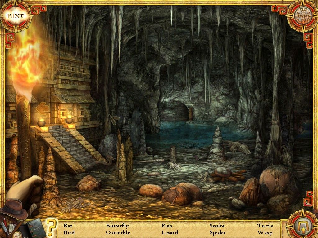 Joan Jade and the Gates of Xibalba (iPad) screenshot: Cave - objects