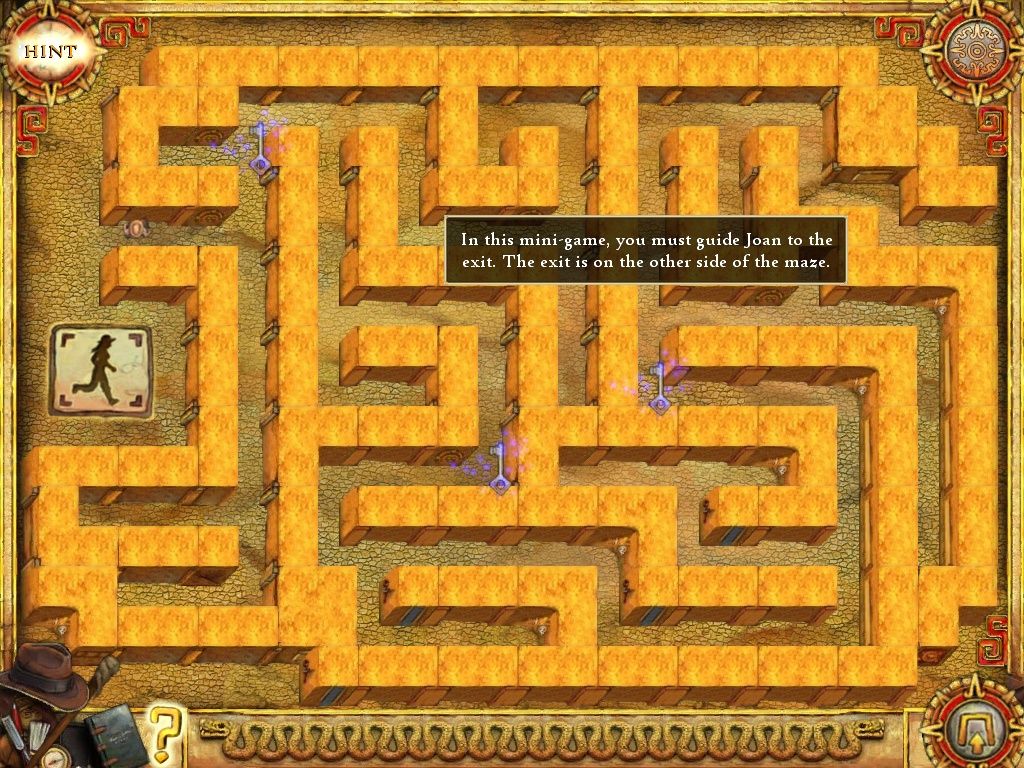 Joan Jade and the Gates of Xibalba (iPad) screenshot: Mini maze puzzle