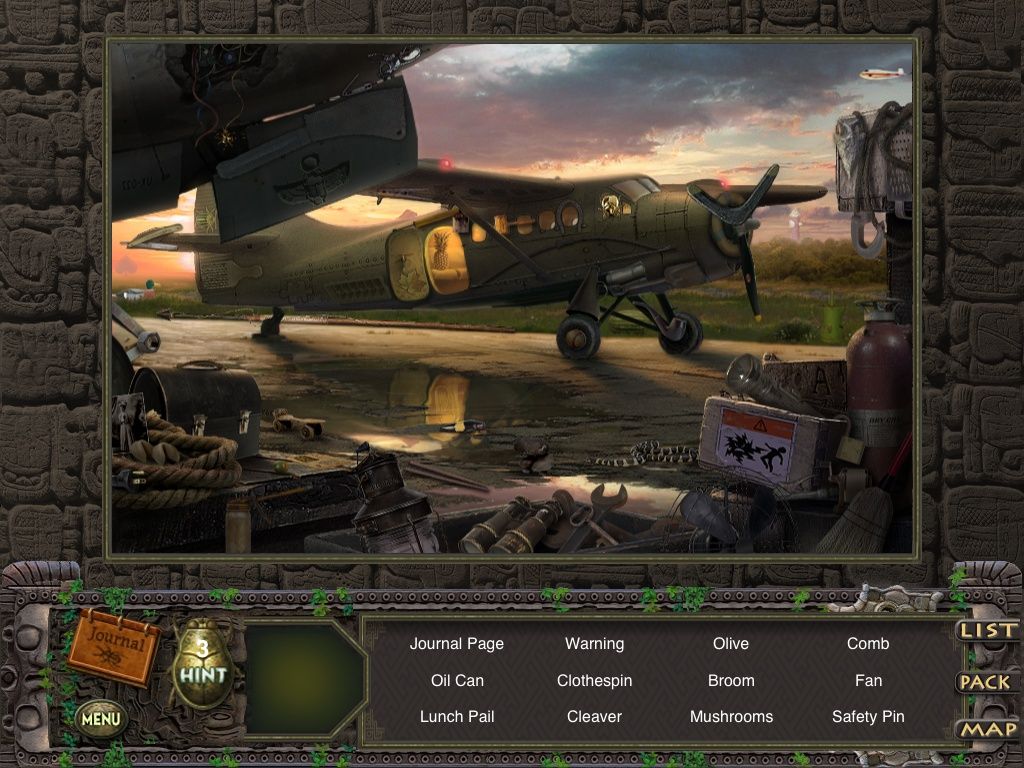 Hidden Expedition: Amazon (iPad) screenshot: Airfield - objects