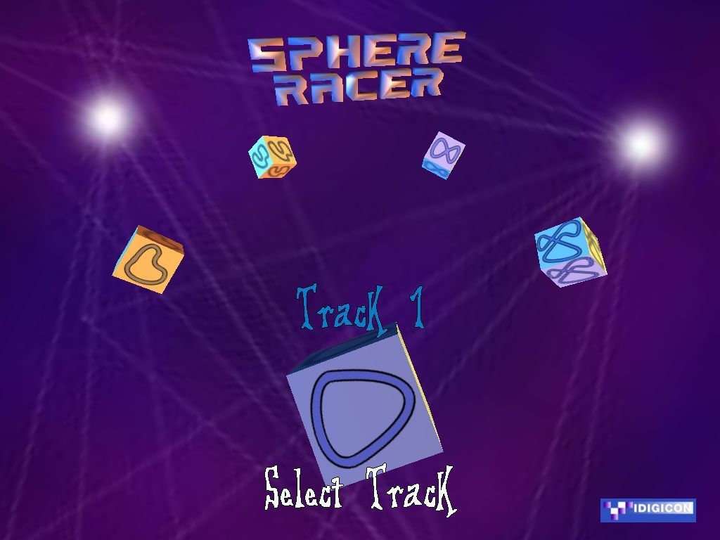 Sphere Racer (Windows) screenshot: Track selection on Metal World. This world has tracks 1 - 5, they are considered the easier tracks.