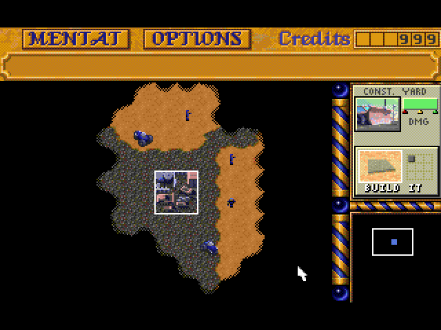 Dune II: The Building of a Dynasty (Acorn 32-bit) screenshot: Starting out