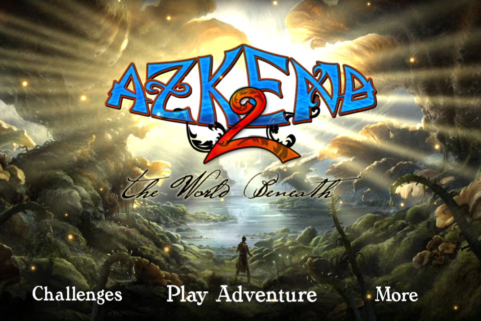 Azkend 2: The World Beneath (iPhone) screenshot: Main menu