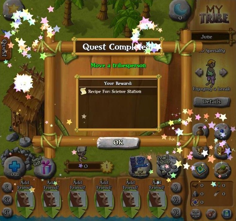 My Tribe (Browser) screenshot: And the early quests are easy to complete.
