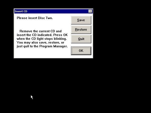 Silent Steel (Windows) screenshot: There are five CD's and it's not long before the player is asked to start swapping them around