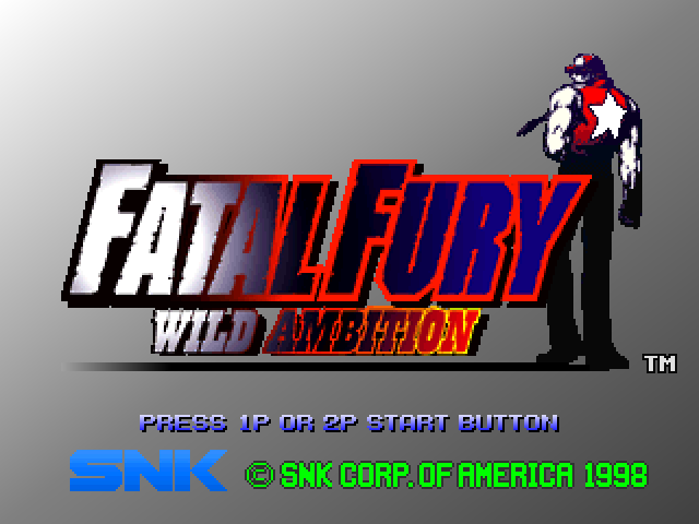 Fatal Fury: Wild Ambition (PlayStation) screenshot: Title screen