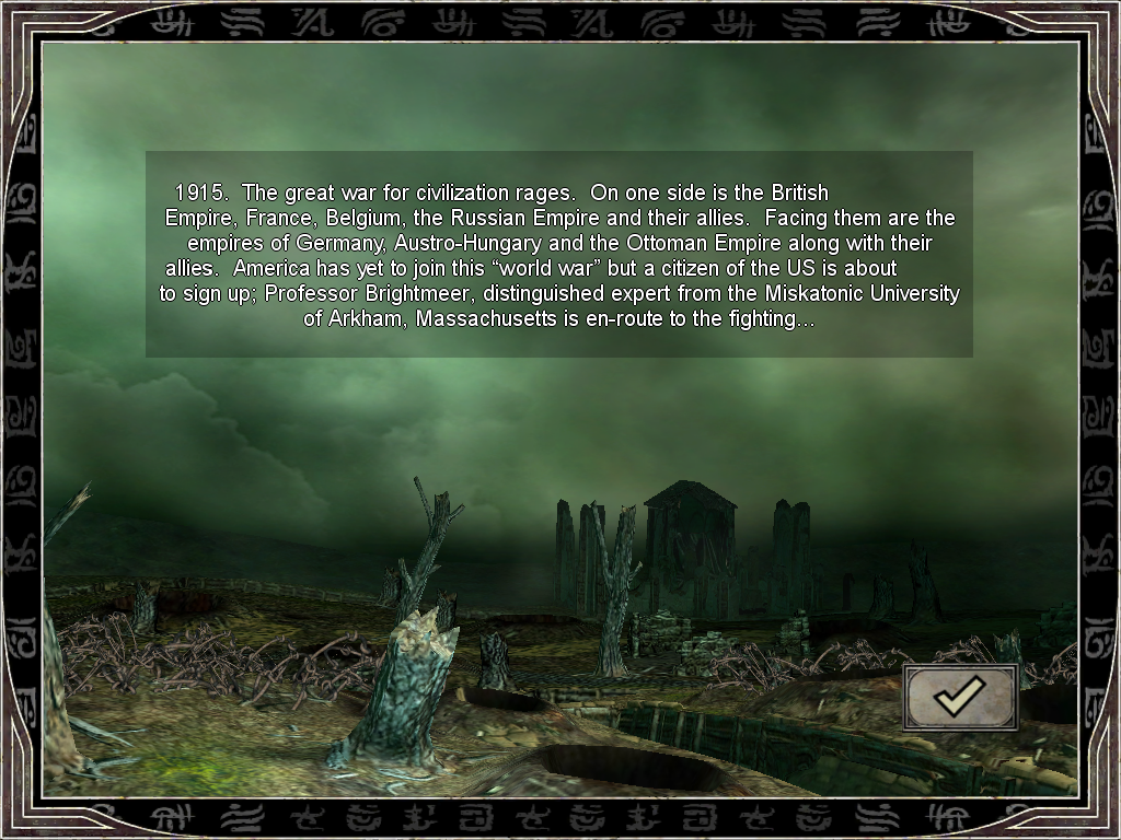 Call of Cthulhu: The Wasted Land (iPad) screenshot: The story begins...