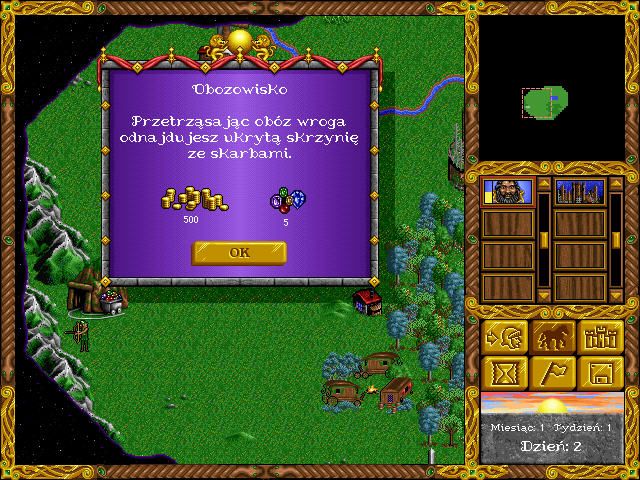 Heroes of Might and Magic (Windows) screenshot: Treasures chest