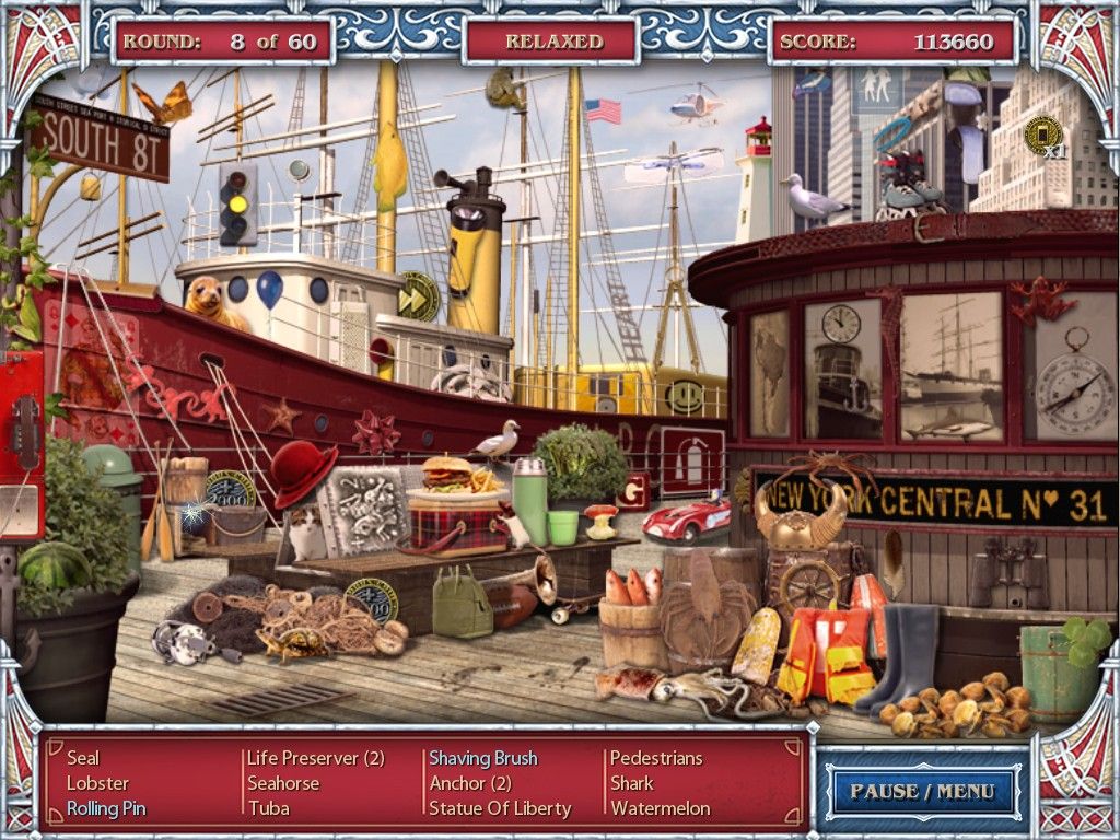 Big City Adventure: New York City (iPad) screenshot: Southside Seaport - objects