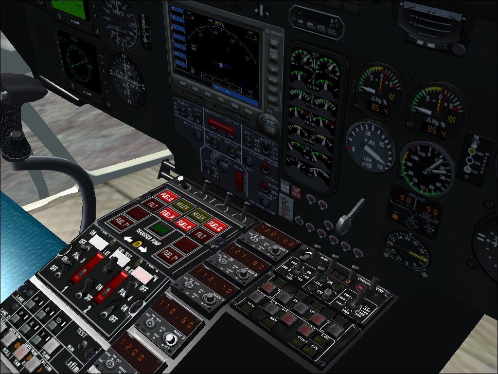 International Fighters (Windows) screenshot: Flight Simulator X: This is the AS 565 Panther virtual cockpit