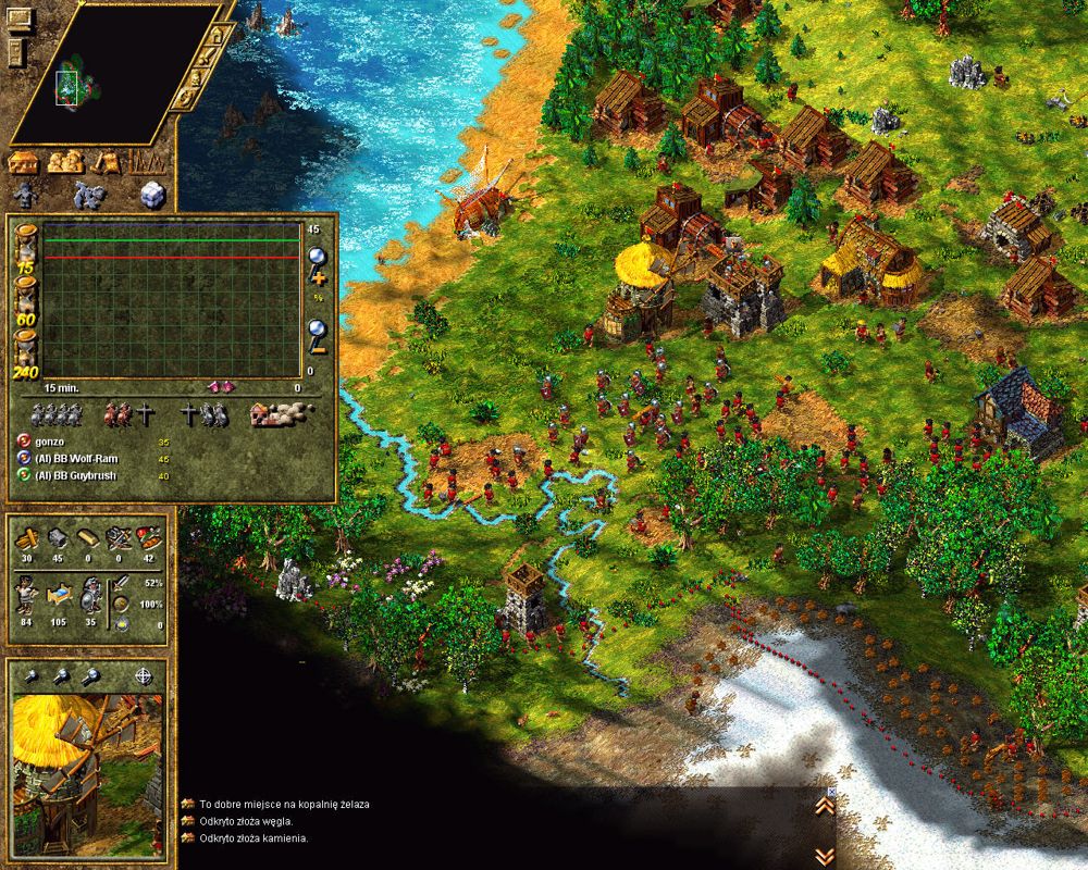 The Settlers: Fourth Edition (Windows) screenshot: simple economy and army