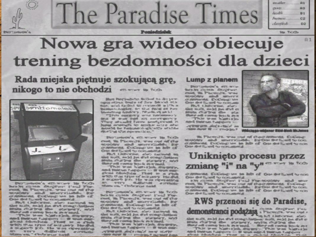 Postal² (Windows) screenshot: Newspaper (pl)