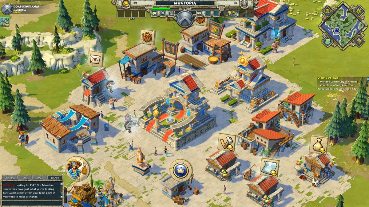 Age of Empires Online (Windows) screenshot: Capital city
