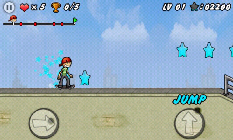 Skater Boy (Android) screenshot: Starting