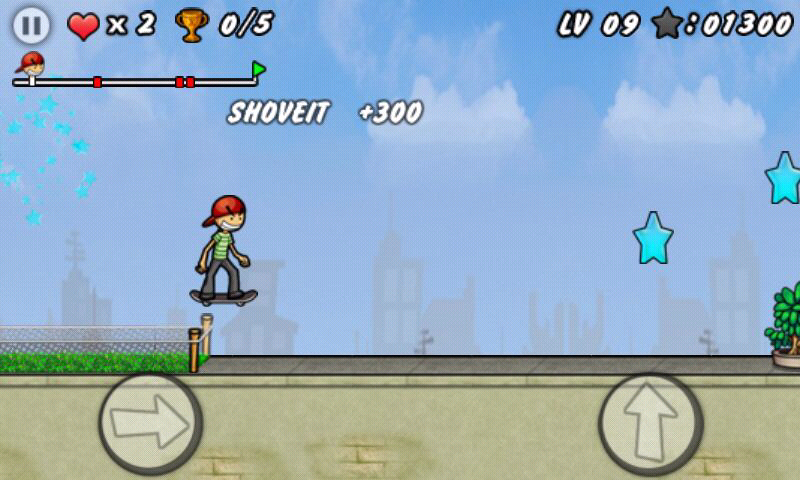 Skater Boy (Android) screenshot: Barely made it