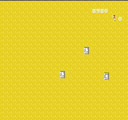 Gyrodine (NES) screenshot: Flying above the desert.