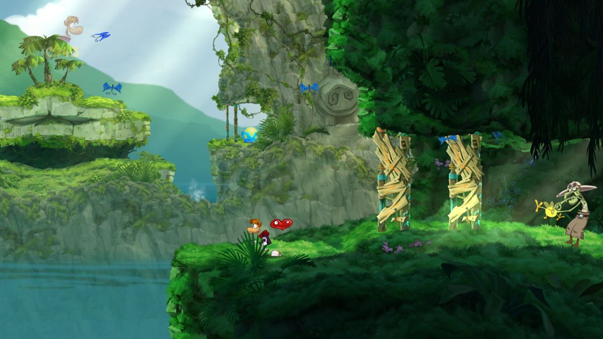 Rayman Origins (Windows) screenshot: The game switches between different planes, a bit like Lomax or Oddworld
