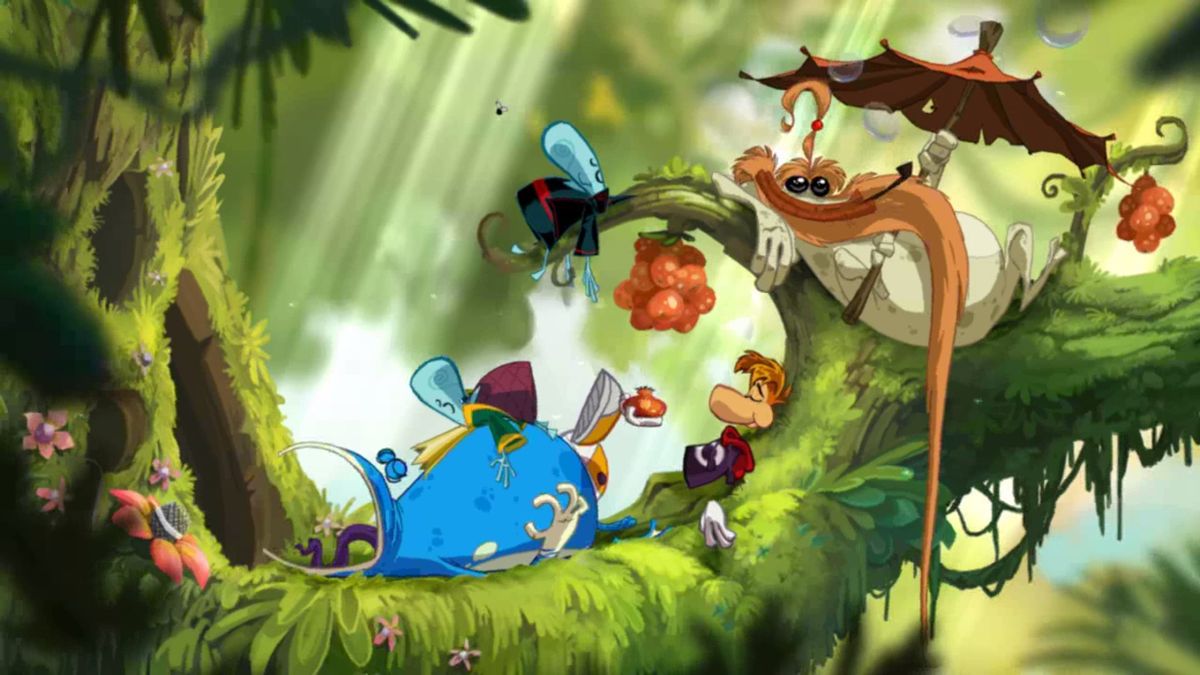 Rayman Origins (Windows) screenshot: Our "heroes" in action...