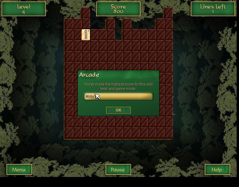 Ultimate Mahjongg 15 (Windows) screenshot: At the end of a game the player's score may make it to the high score table