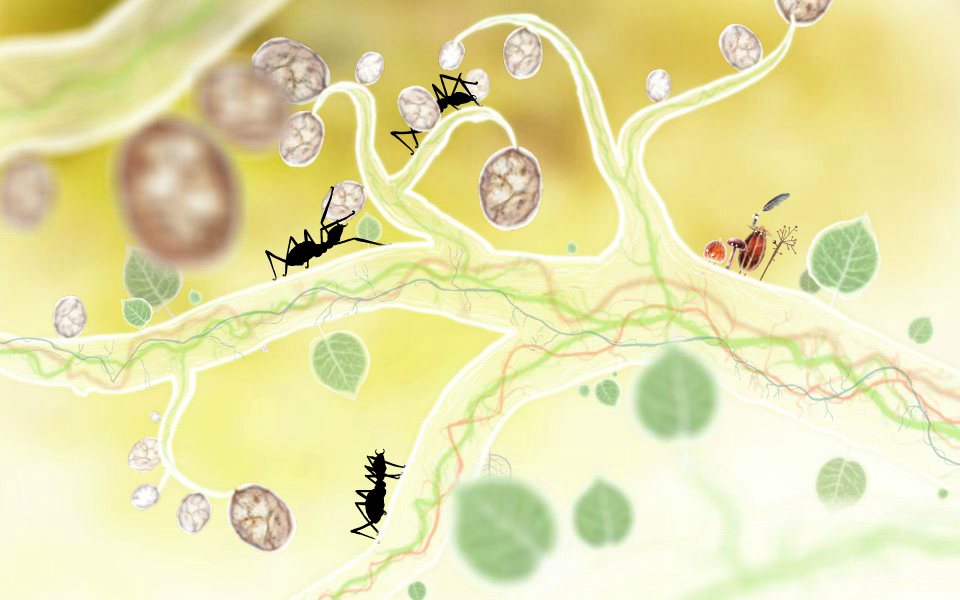 Botanicula (Windows) screenshot: More insects infest the environment