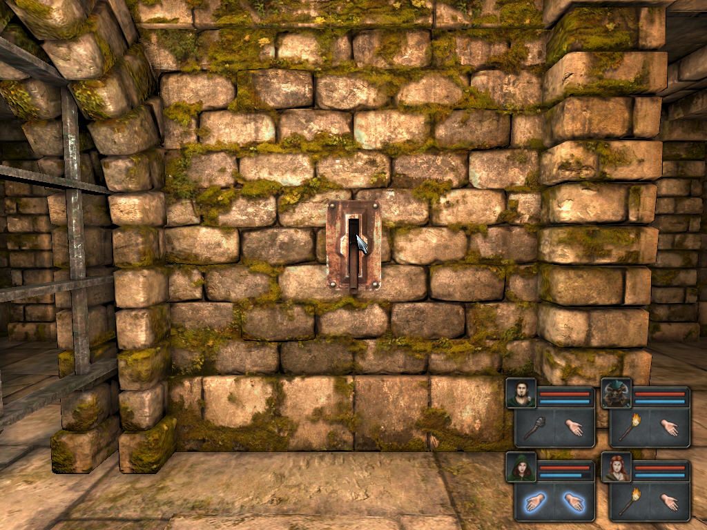 Legend of Grimrock (Windows) screenshot: A switch.