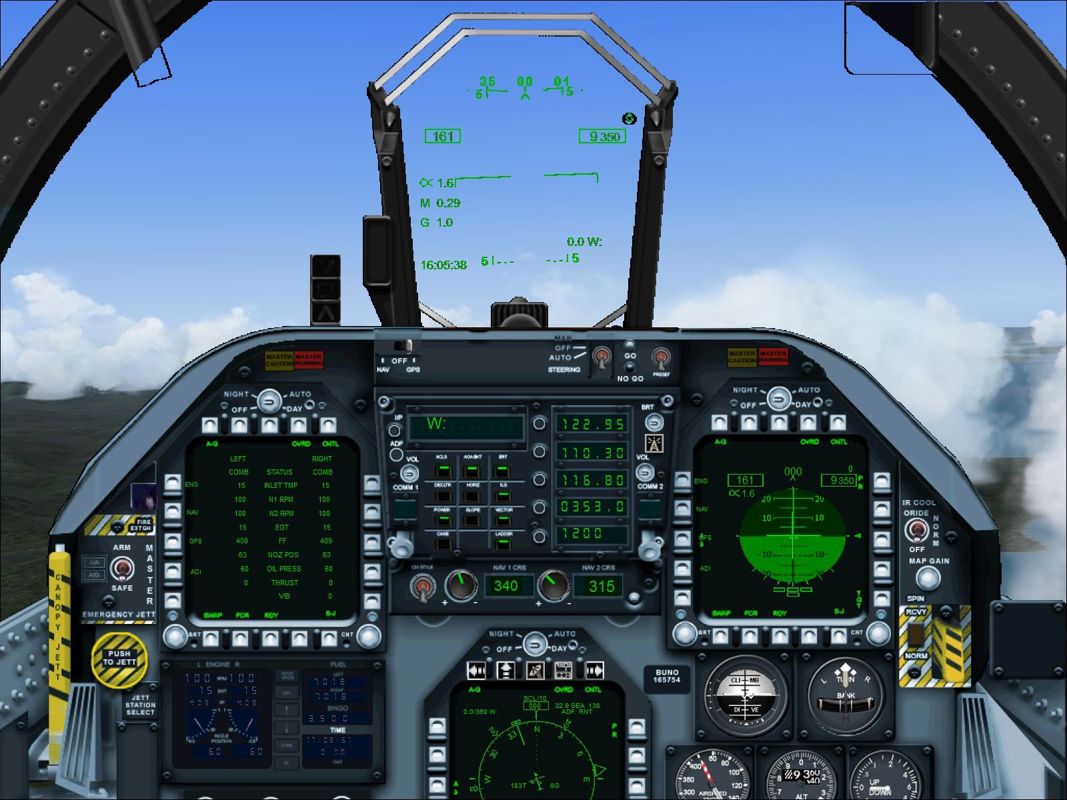 Combat Collectors: Second Edition (Windows) screenshot: The T-38 Talon standard cockpit view.