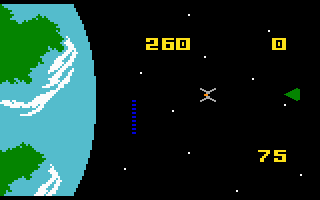 The Dreadnaught Factor (Intellivision) screenshot: Preparing to make a pass by the dreadnaughts