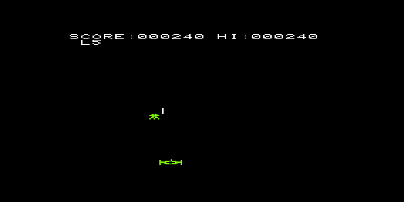 Space Fortress (VIC-20) screenshot: Destroying Baddies