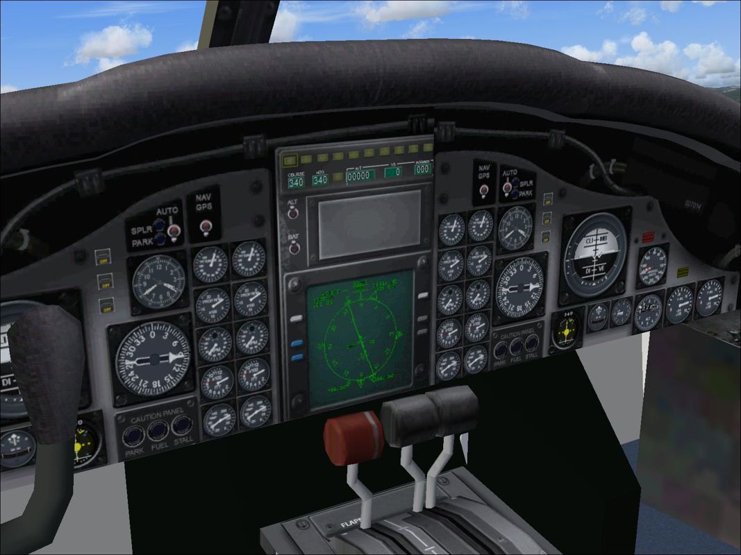 Combat Collectors: Second Edition (Windows) screenshot: The E-2C Hawkeye virtual cockpit.