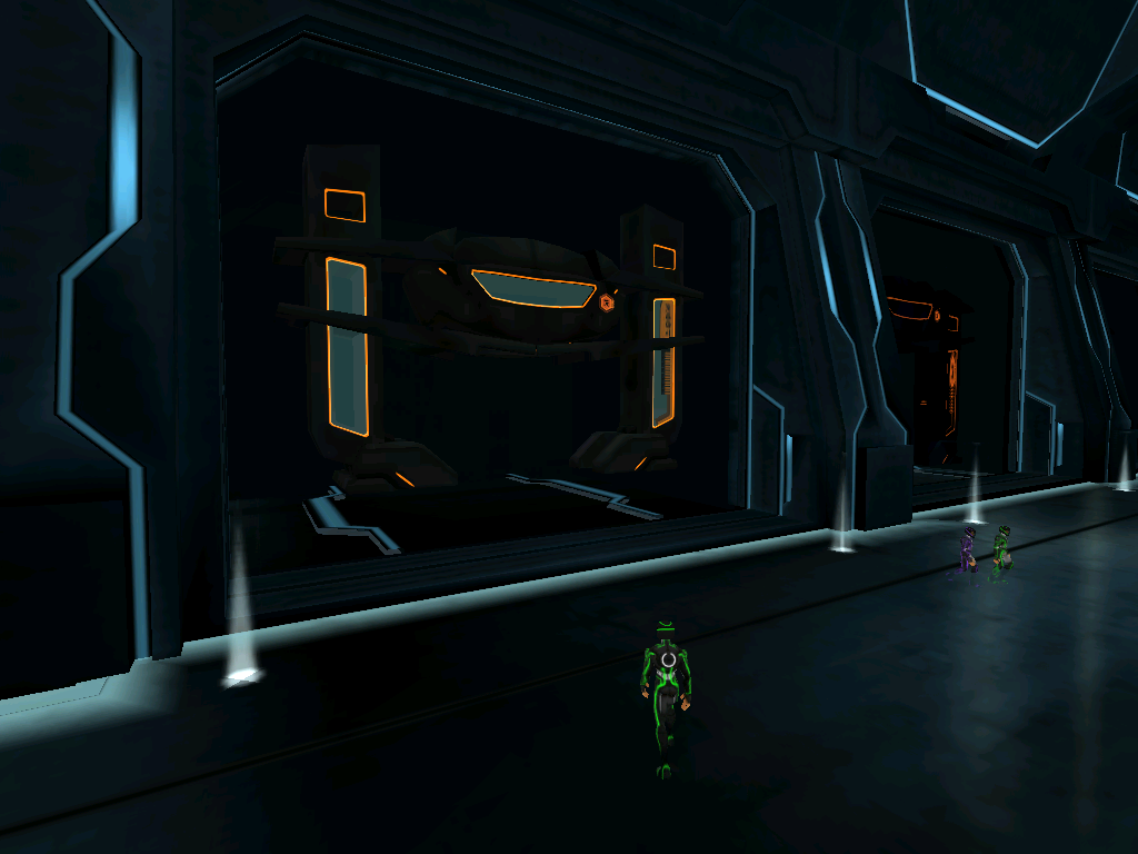 Tron: Legacy (iPad) screenshot: Getting ready for a Recognizer game