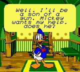 Mickey's Racing Adventure (Game Boy Color) screenshot: You can switch Disney characters to find different races, items and secrets