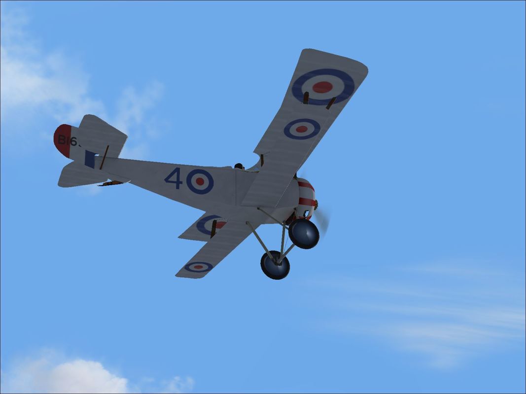 Mission: WWI Dogfight (Windows) screenshot: The Nieuport 17 in Royal Flying Corps livery.