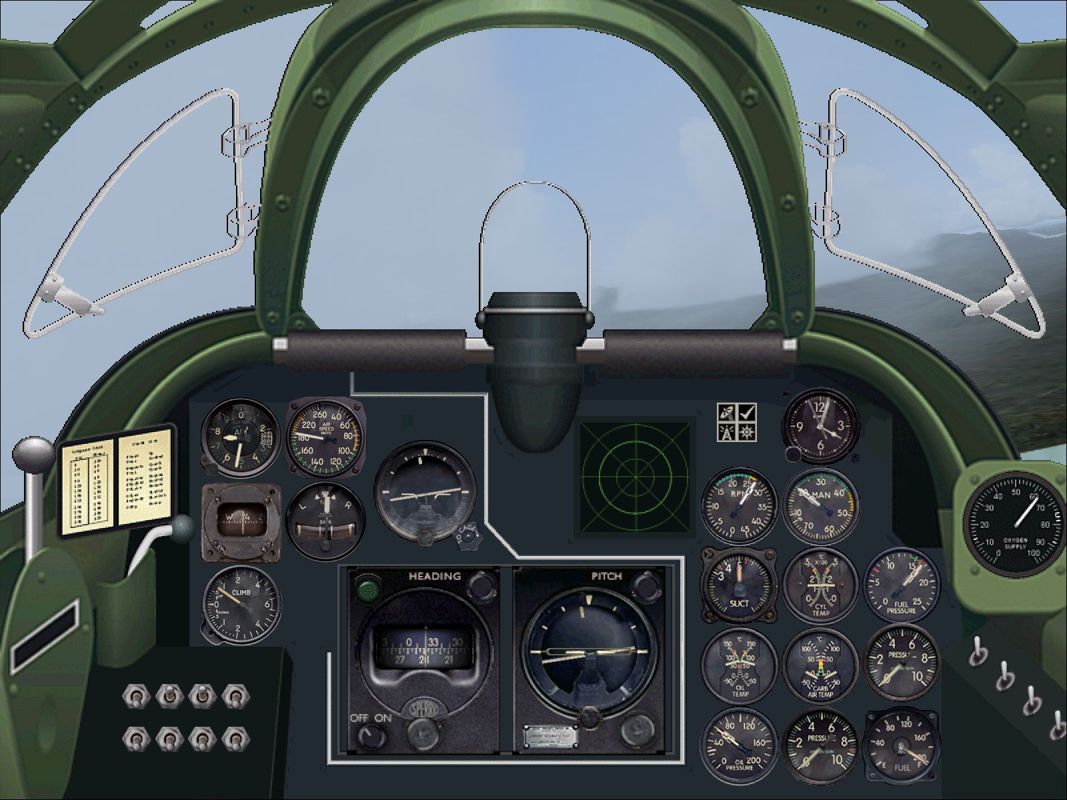 Combat Collectors: Second Edition (Windows) screenshot: The P-61 Black Widow's standard cockpit.