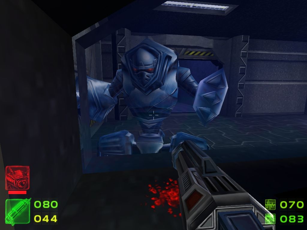 Skout (Windows) screenshot: A Golem robot, armed with rocket launchers.