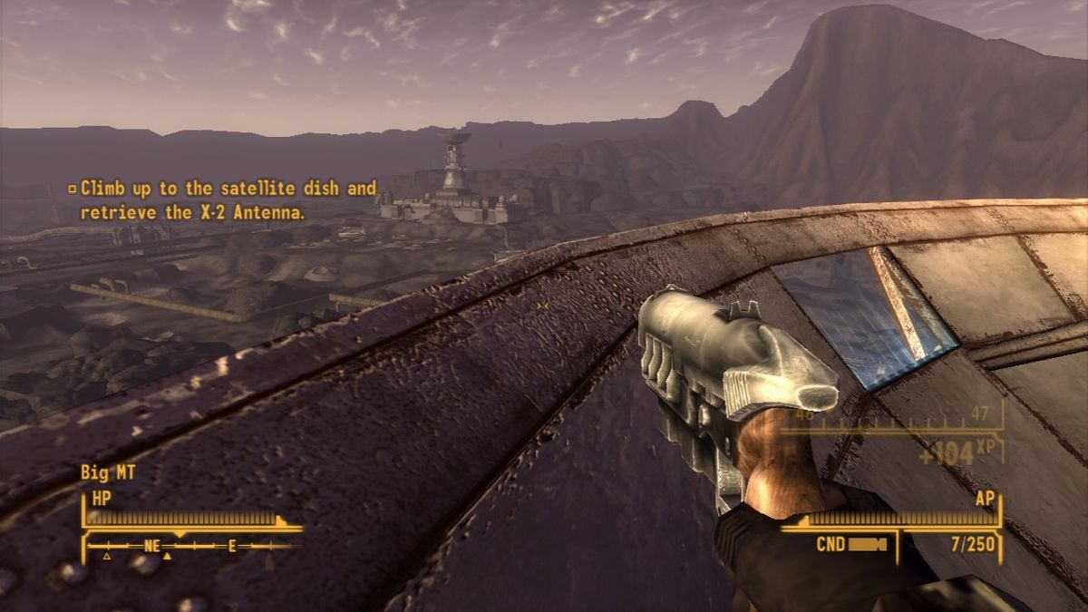 Fallout: New Vegas - Old World Blues (PlayStation 3) screenshot: Retrieving the antenna.