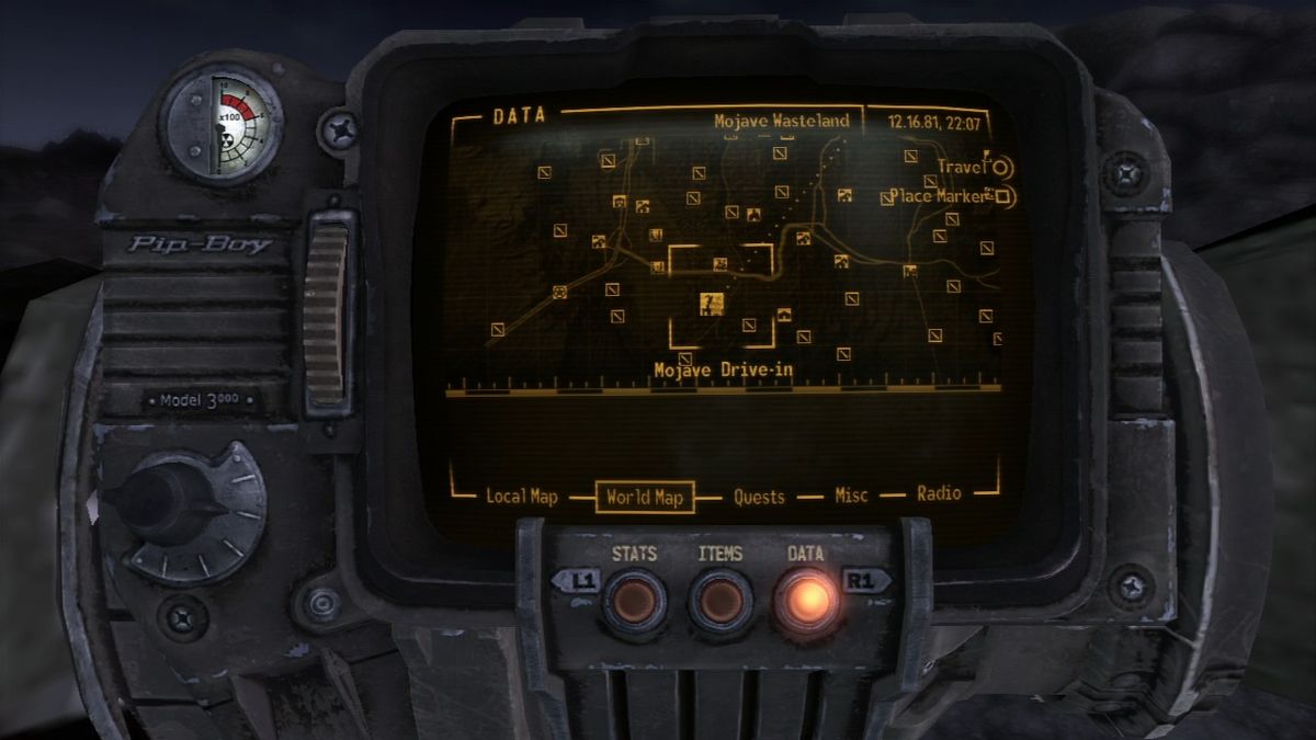 Fallout: New Vegas, Old World Blues interactive map