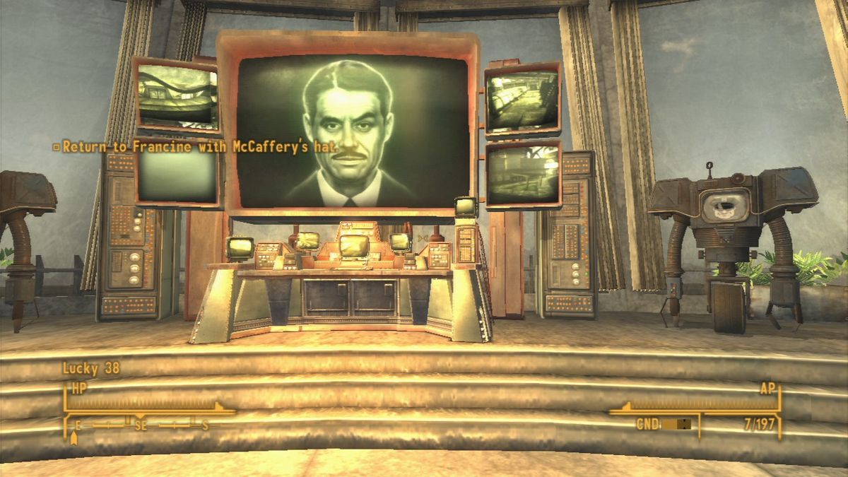 Fallout: New Vegas (PlayStation 3) screenshot: Mr. House seems too demanding... that will be his undoing.
