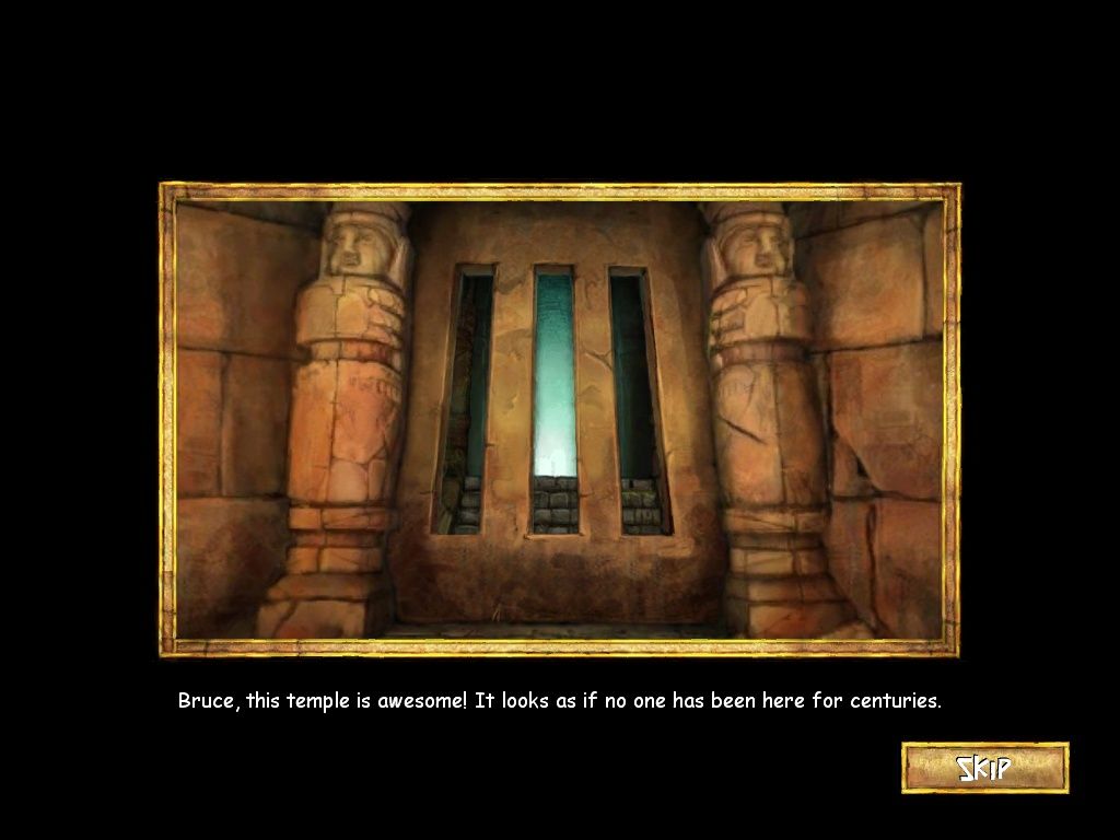 Joan Jade and the Gates of Xibalba (iPad) screenshot: Temple Chamber exit cutscene