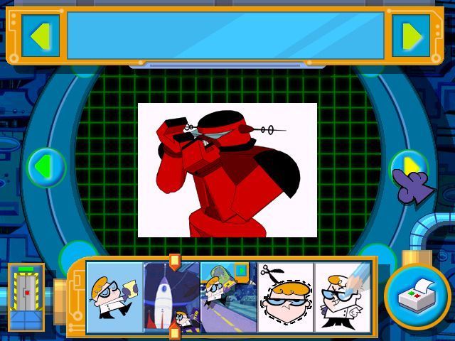 Dexter's Laboratory: Science Ain't Fair (Windows) screenshot: In addition to printing pictures of Mandark's lab from the mini game there's a Print Studio option that'a accessed from the main menu
