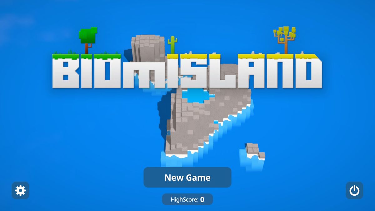 Biomisland (Windows) screenshot: The title screen before the game has been played