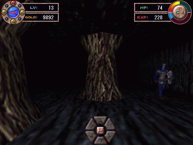 Words Worth (Windows) screenshot: Underground forest area. Knights are wandering