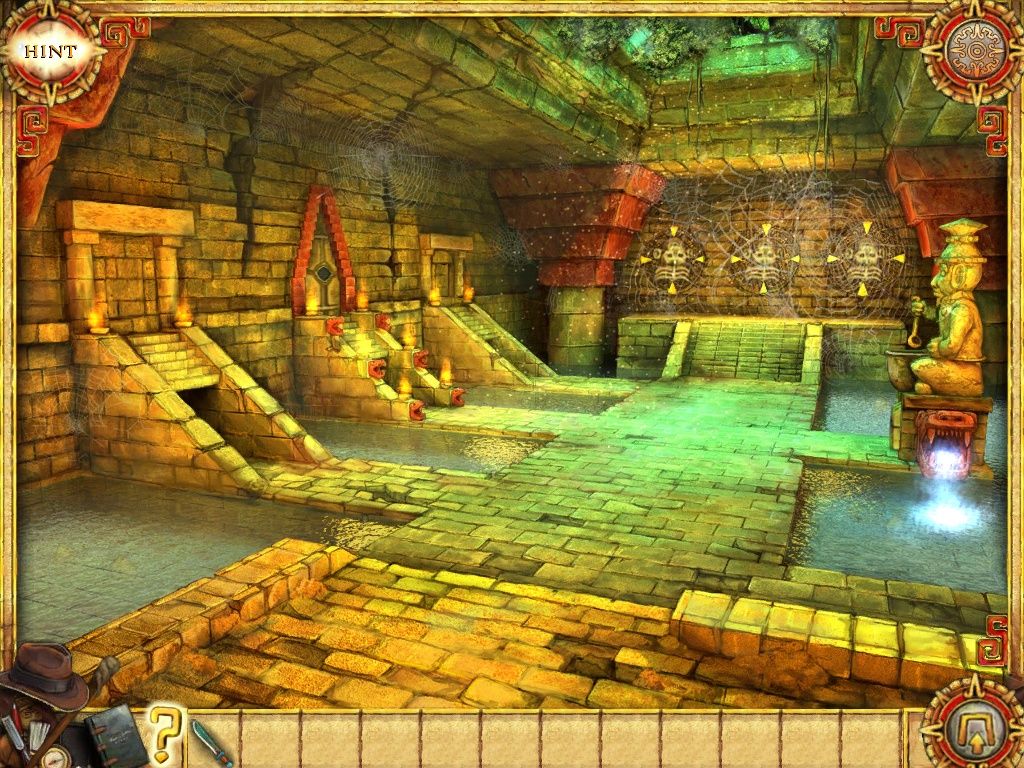 Joan Jade and the Gates of Xibalba (iPad) screenshot: Dungeon corridor