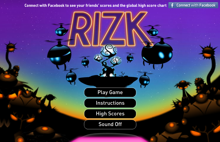 Rizk (Browser) screenshot: Main menu