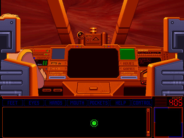 Space Quest 6: Roger Wilco in the Spinal Frontier (DOS) screenshot: Roger enters Stella's body